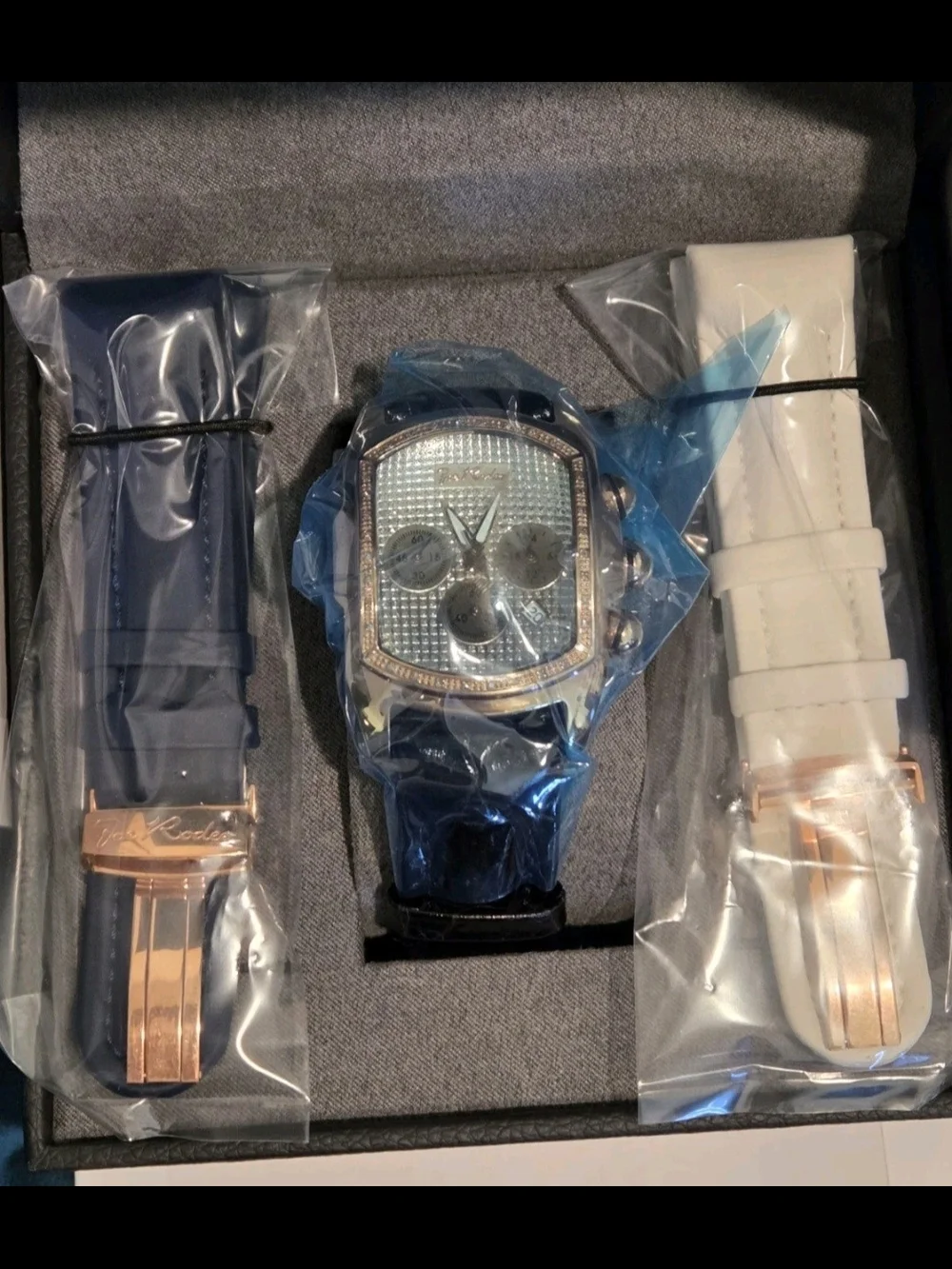 Joe Rodeo King Diamond Watch | Rare Rectangular Bubble face | Rose Gold w BOX